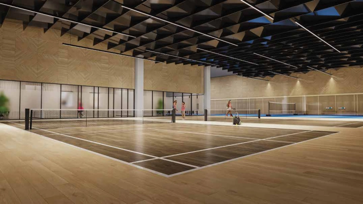 Badminton court at Sattva City